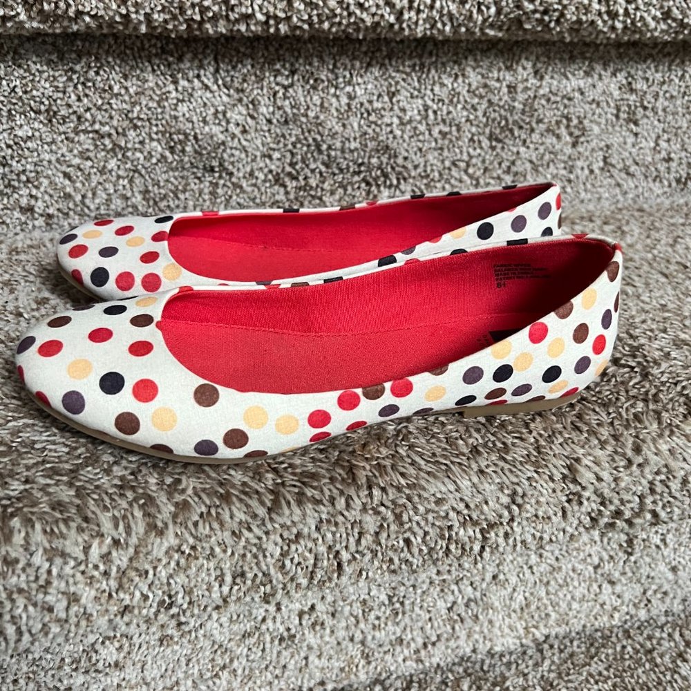 BC Women's Multicolor Polka Dots Ballet Flats.